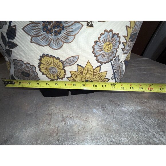 Sparrtina 449 Daufuskie Island Leather Purse Shoulder Bag Floral Yellow Brown - Picture 11 of 14